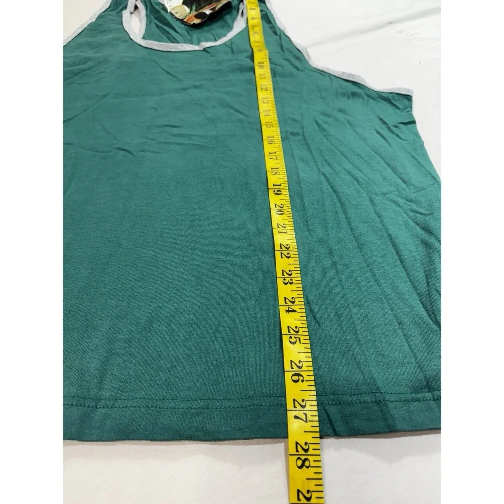 Vintage Fruit Of The Loom Blank Tank Top L Green Made In USA 90s NWT Lot Of 3
